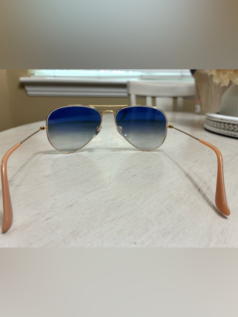 Ray-Ban Polished Aviator Gold Frame with Light Blue Gradient Lenses - Picture 6 of 8